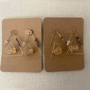 BOGO Triangle Threader Earrings Gold Edition